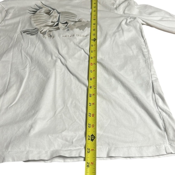 Armani Exchange women long sleeve t shirt ,white,logo ,EC, 100 cotton, casual - Picture 12 of 13